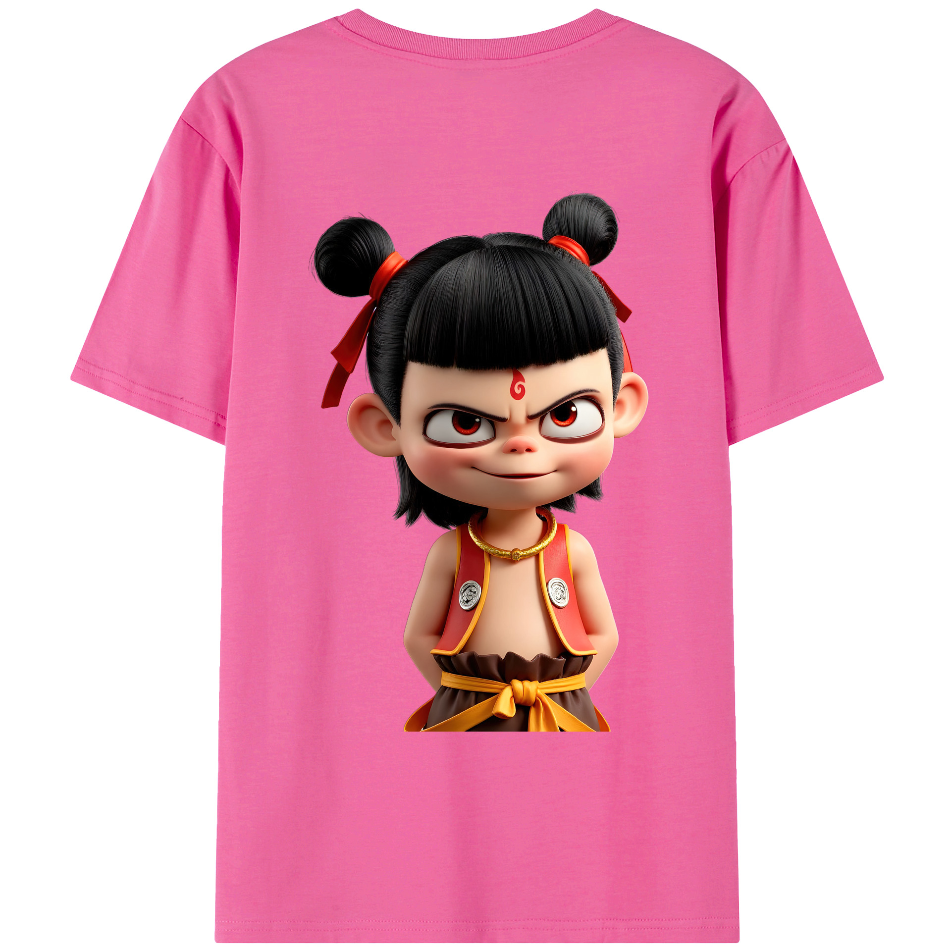 （画像用） Ne Zha 2 ナタ 魔童の大暴れ レディース半袖Tシャツ(バックプリント)